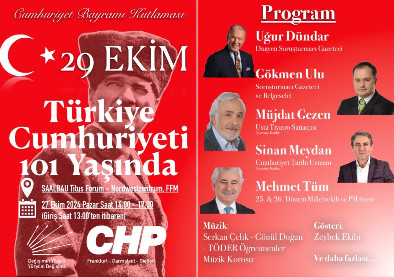 Cumhuriyet Bayramı'nın 101. Yılı Coşkuyla Kutlanacak