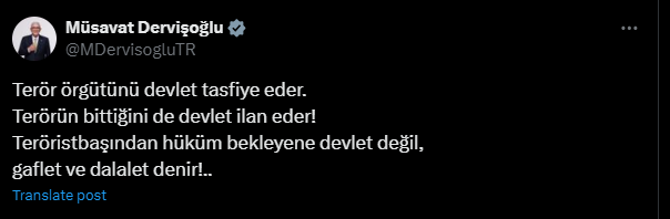 Devlet Bahçeli'nin Açıklamalarına Tepkiler