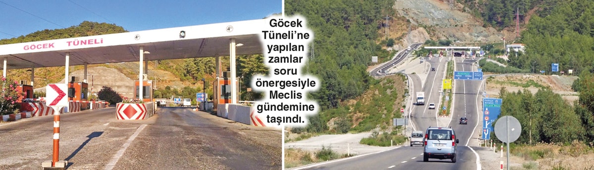 Göcek Tüneli Geçiş Ücretlerine Zam Yapıldı