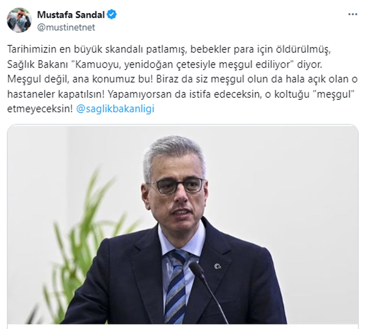 Mustafa Sandal'dan Yenidoğan Çetesi Skandalına Sert Tepki