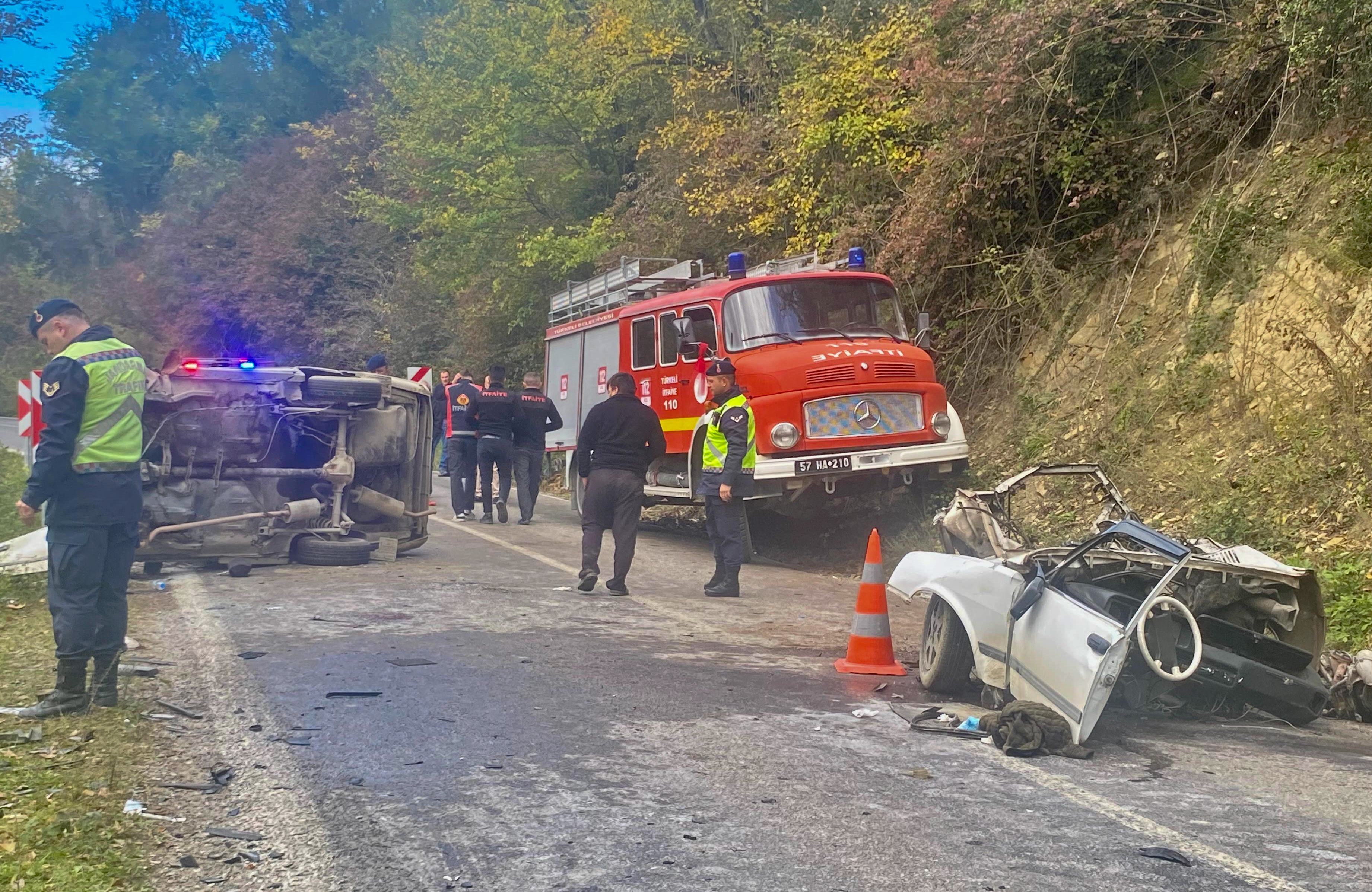 Sinop'ta Feci Trafik Kazası