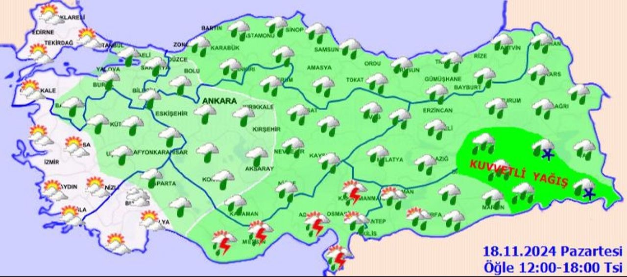 Hava Durumu Raporu: 18 Kasım 2024