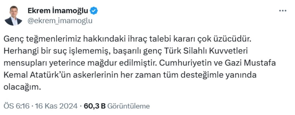 CHP Genel Başkan Yardımcısı Yankı Bağcıoğlu'ndan Açıklama