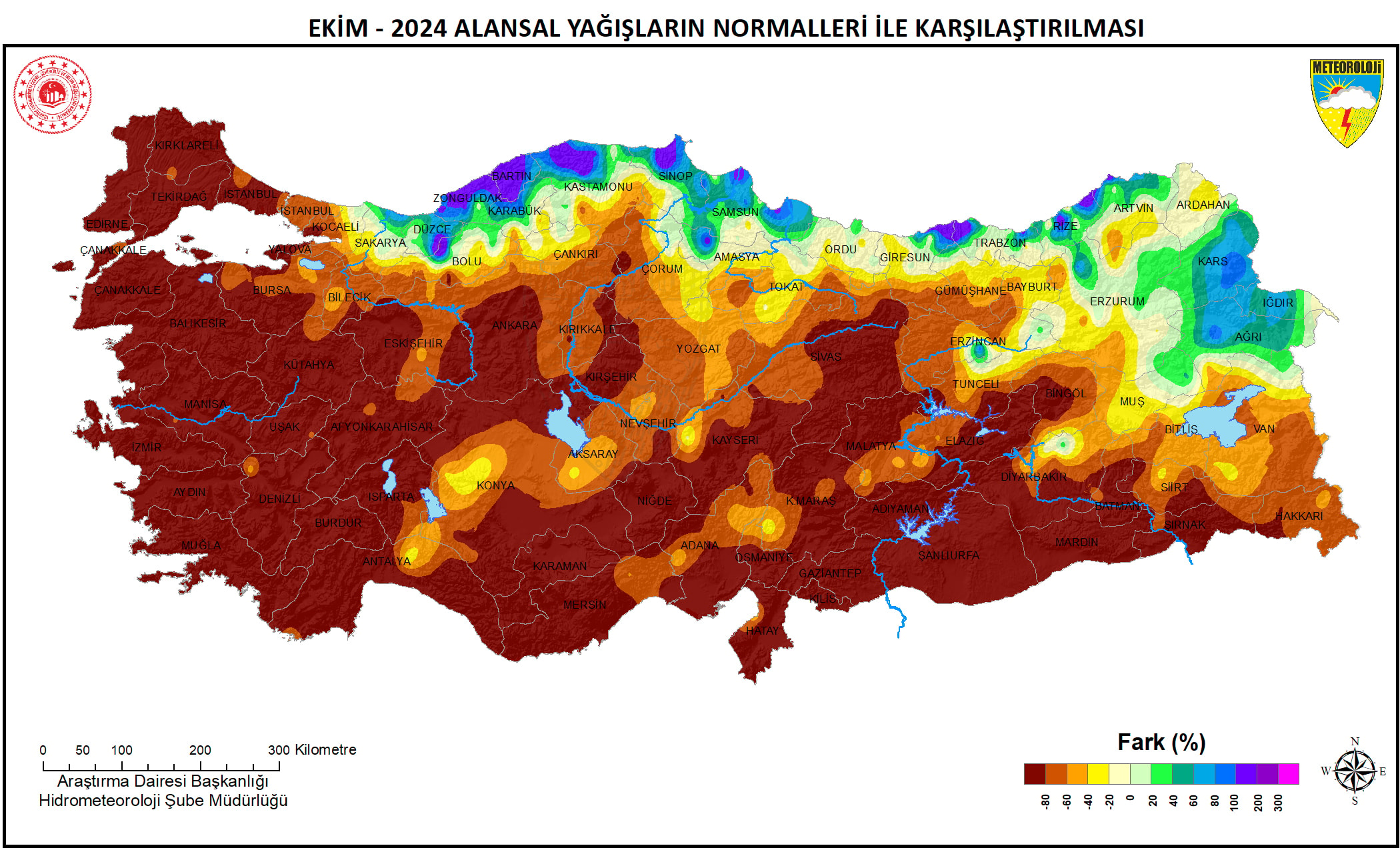 Ekim Ayı Yağış Durumu ve Kuraklık Raporu