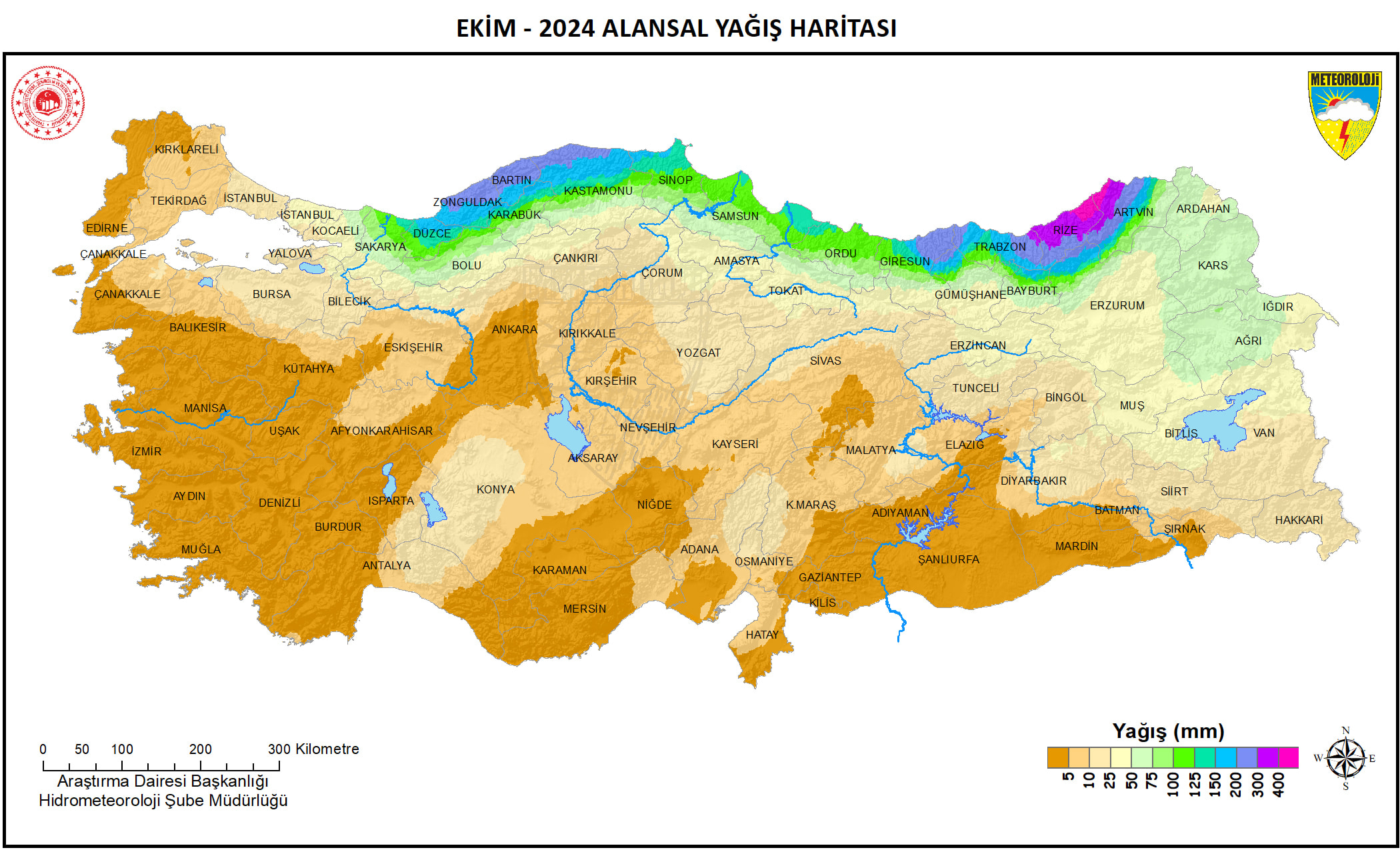 Ekim Ayı Yağış Durumu ve Kuraklık Raporu