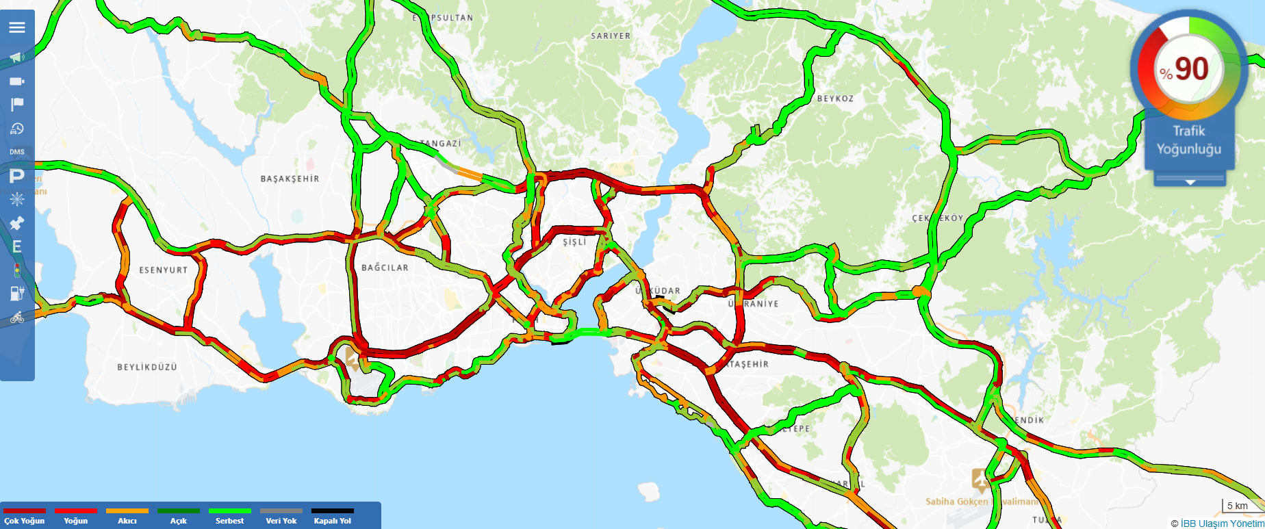 İstanbul'da Trafik Yoğunluğu ve Toplu Taşıma Durumları