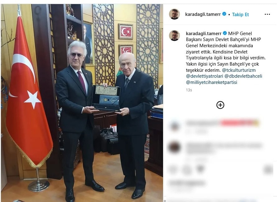 Tamer Karadağlı'dan Devlet Bahçeli'ye Ziyaret